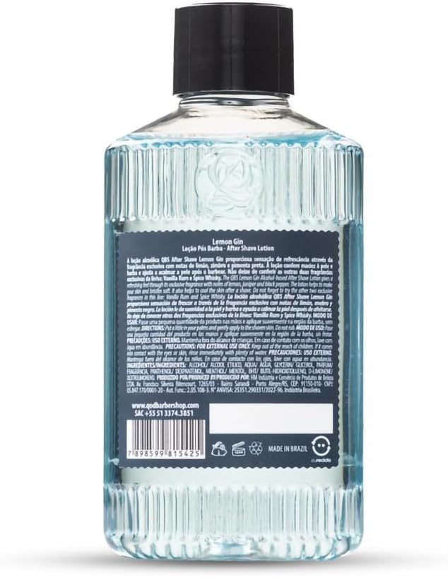 Loção Alcoólica QBS After Shave Lemon Gin 2