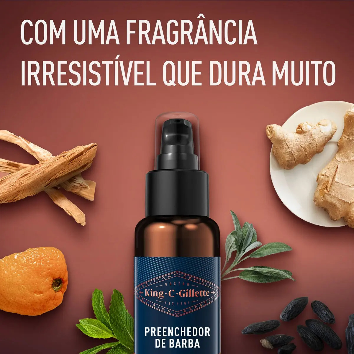 Sérum Preenchedor de Barba King C. Gillette 5