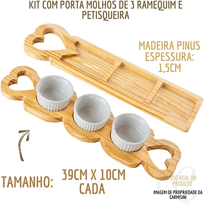 Kit para Molhos com Trio de Ramequim 5