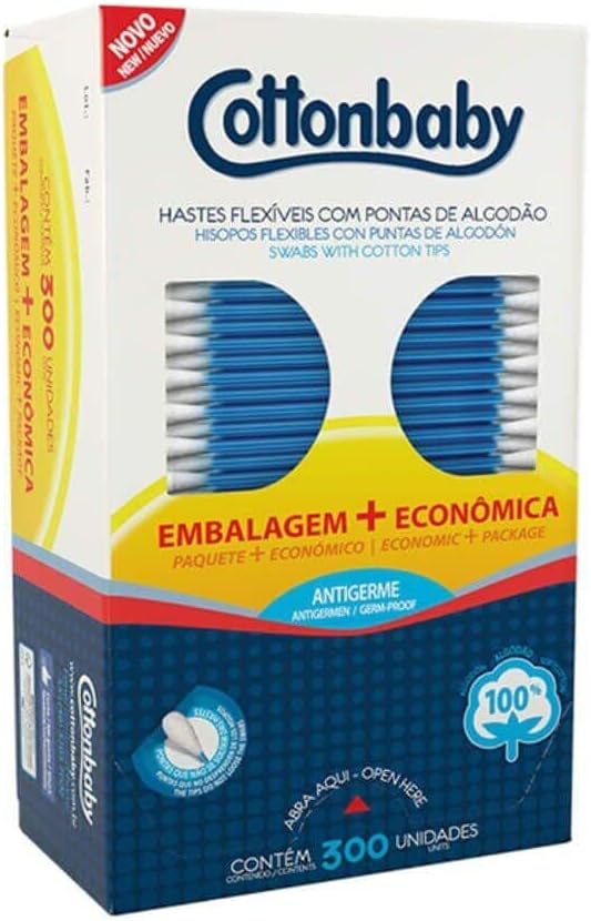 Haste Flexível com Pontas de Algodão Cartucho 1