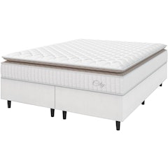Cama Box Colchão Casal King Molas Ensacadas City Pillow Top Hellen