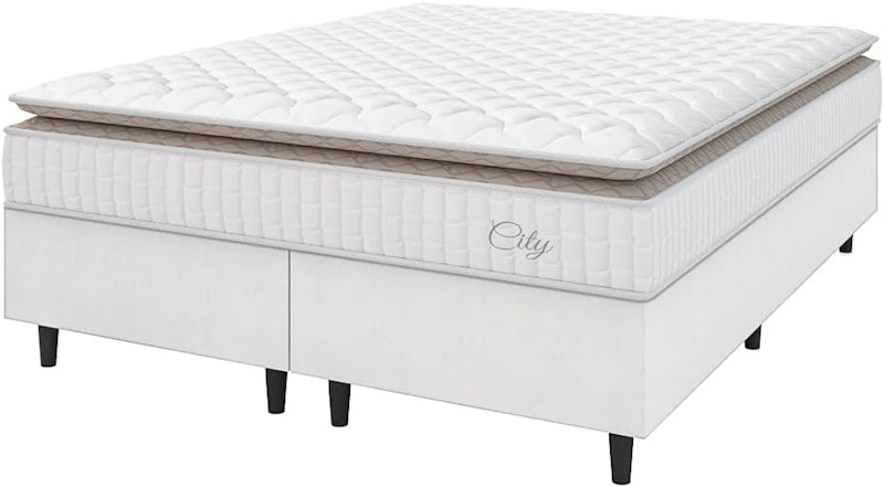 Cama Box Colchão Casal King Molas Ensacadas City Pillow Top Hellen 1