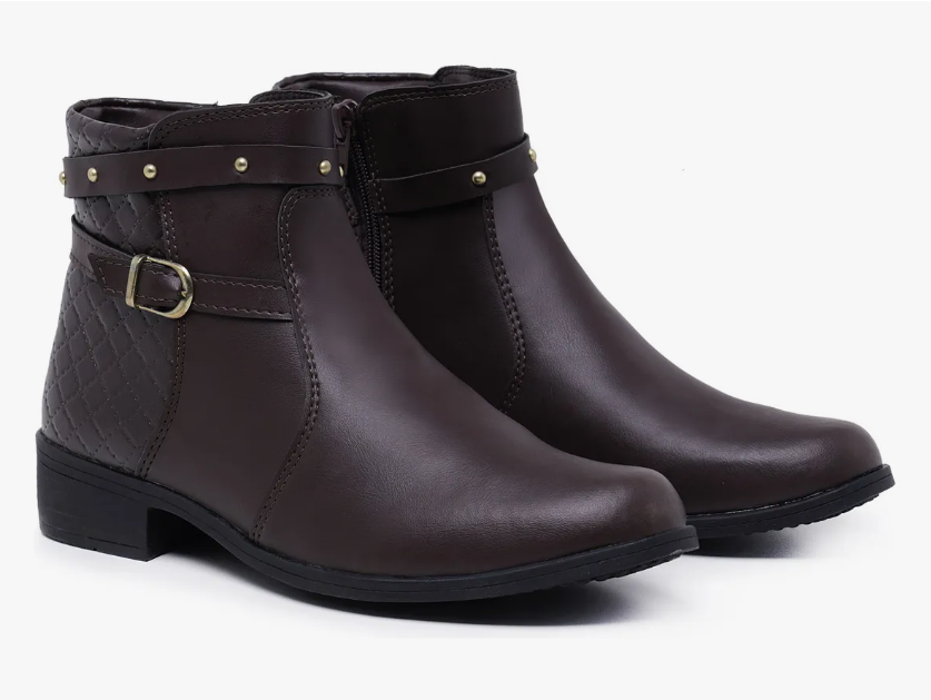 Bota Feminina Montaria Coturno Cano Curto Over 5