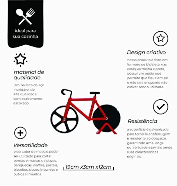 Cortador de Pizza Bicicleta Mimo Style 4