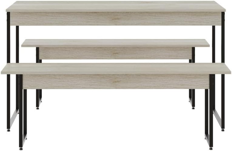 Mesa de Jantar com 02 Bancos Estilo Industrial 3