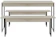 COMPACE DECOR Mesa de Jantar com 2 Bancos Estilo Industrial TUB 1