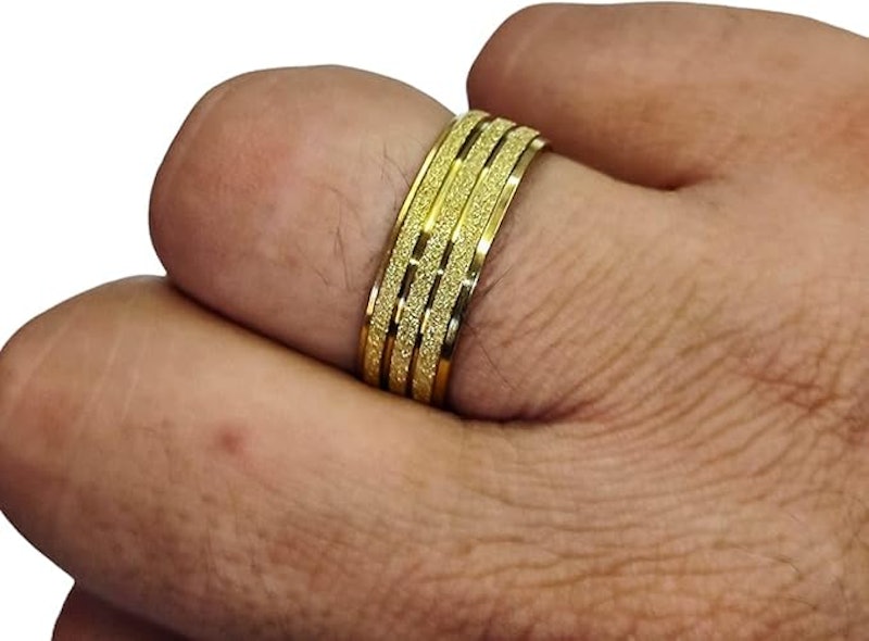 Aliança de Casamento Banhada a Ouro 18 K Zentty 4