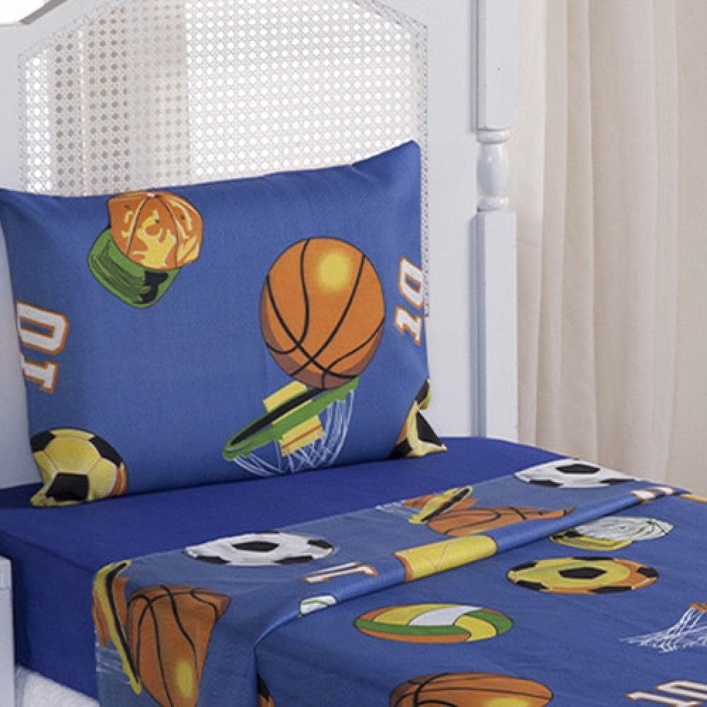 Jogo de Cama Infantil Solteiro Esportes 2