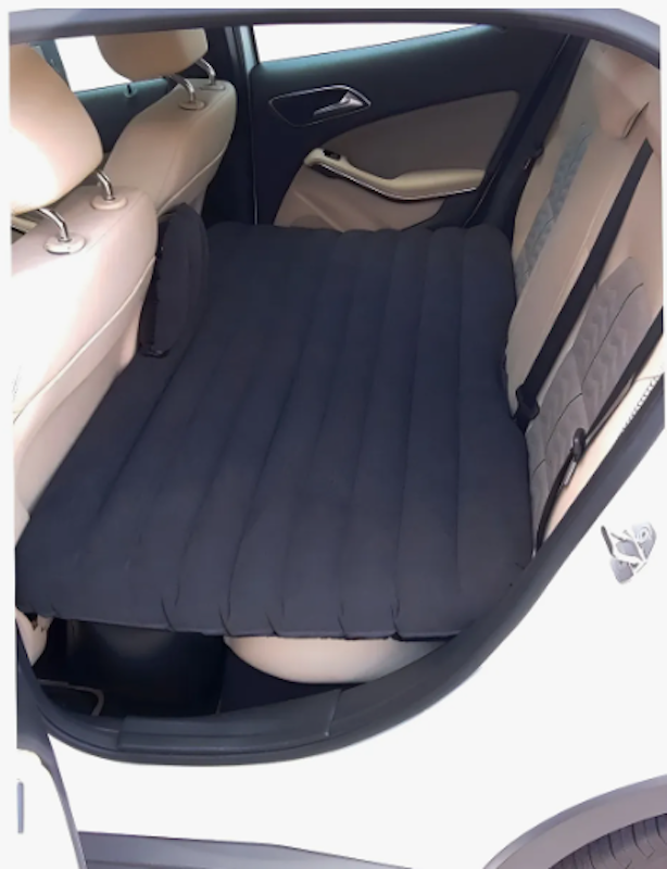 Colchão de Ar Inflável Para Carro Viagem Camping Confort Car + Bomba Elétrica de Encher 12V 2