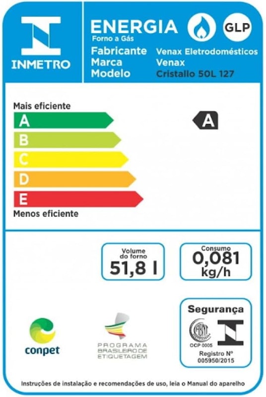 Forno de Embutir a Gas 50 L Totale Nero GIII 5