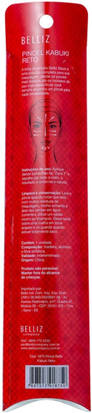 Pincel Kabuki Reto Preto 3