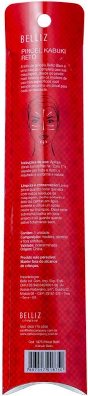 Pincel Kabuki Reto Preto 3