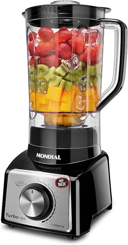 Liquidificador Turbo Mondial Black Inox 1