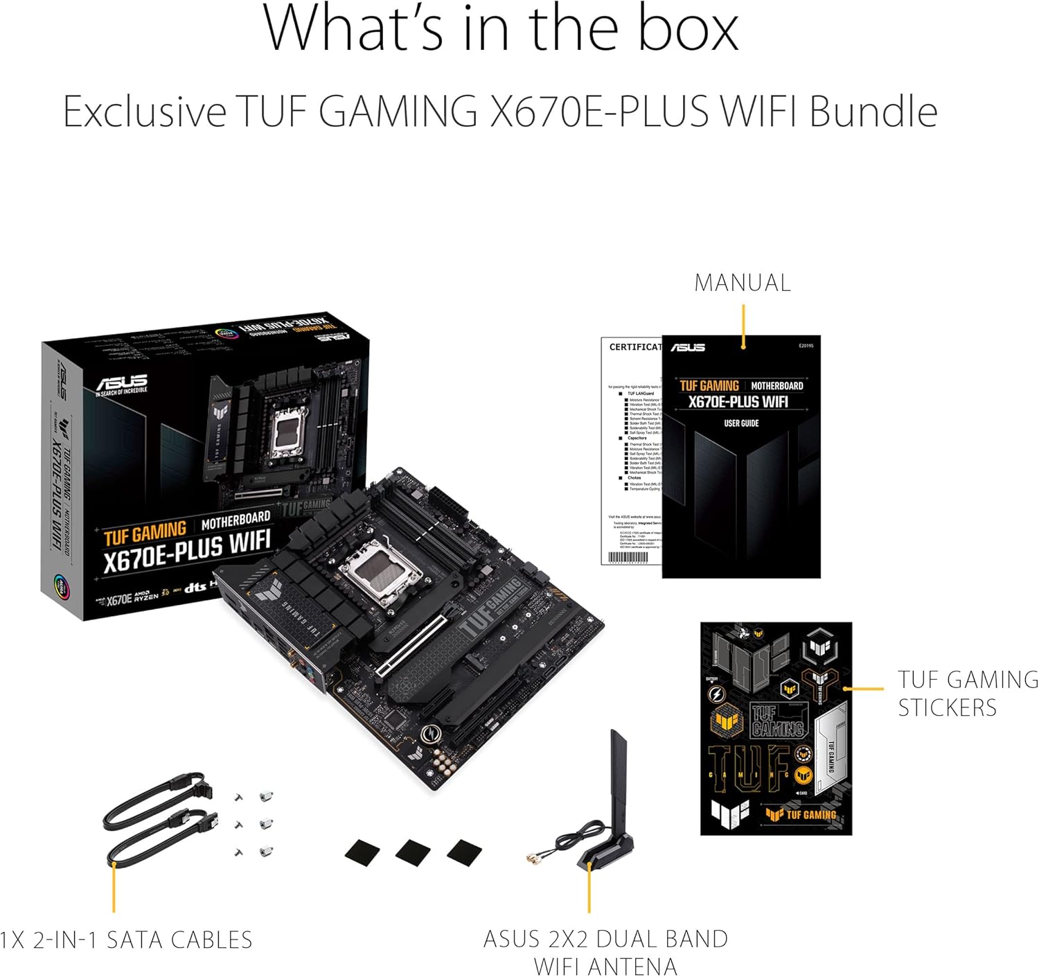 Placa-Mãe TUF Gaming X670E-PLUS WIFI 5