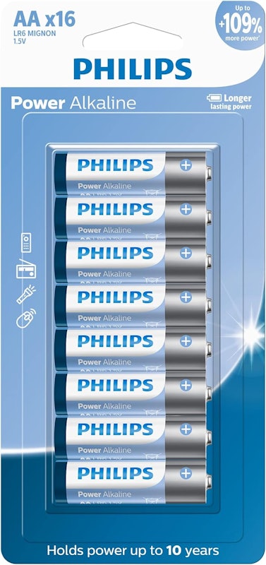 Power Alkaline Bateria Philips 1