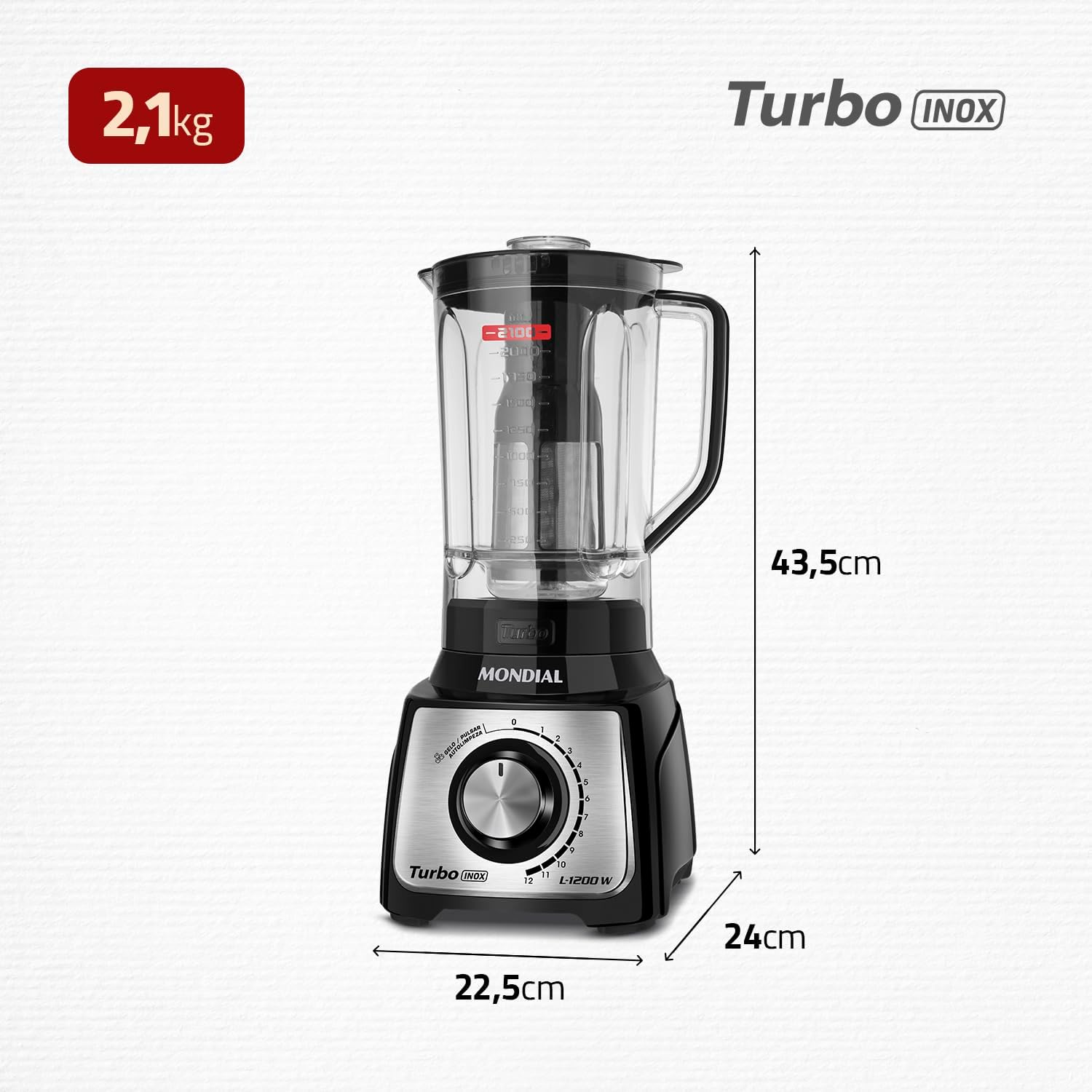 Liquidificador Mondial Turbo Black 5