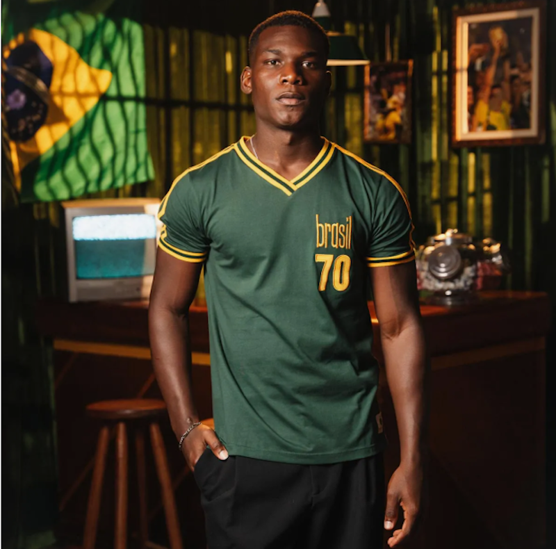 Camisa Brasil Pelé Retrô Treino 1970 Masculina 4