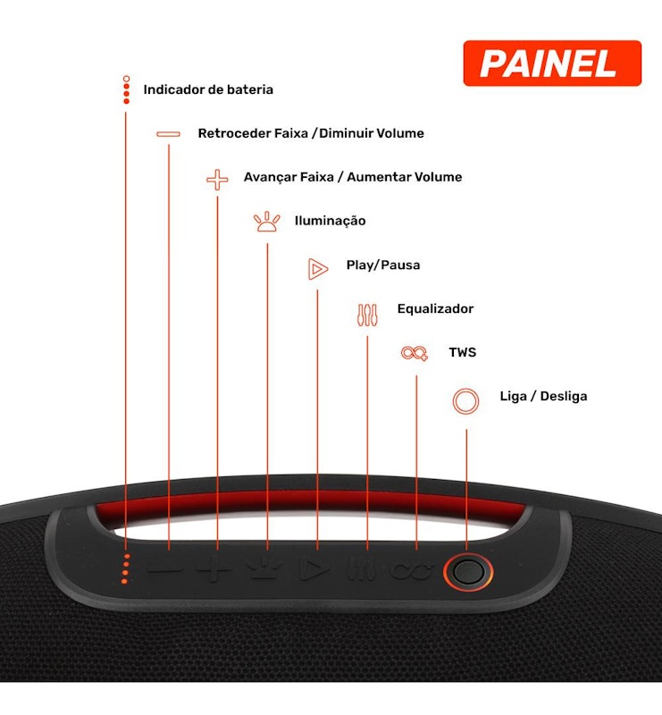 Caixa de Som Moob Live Bluetooth Portátil 5