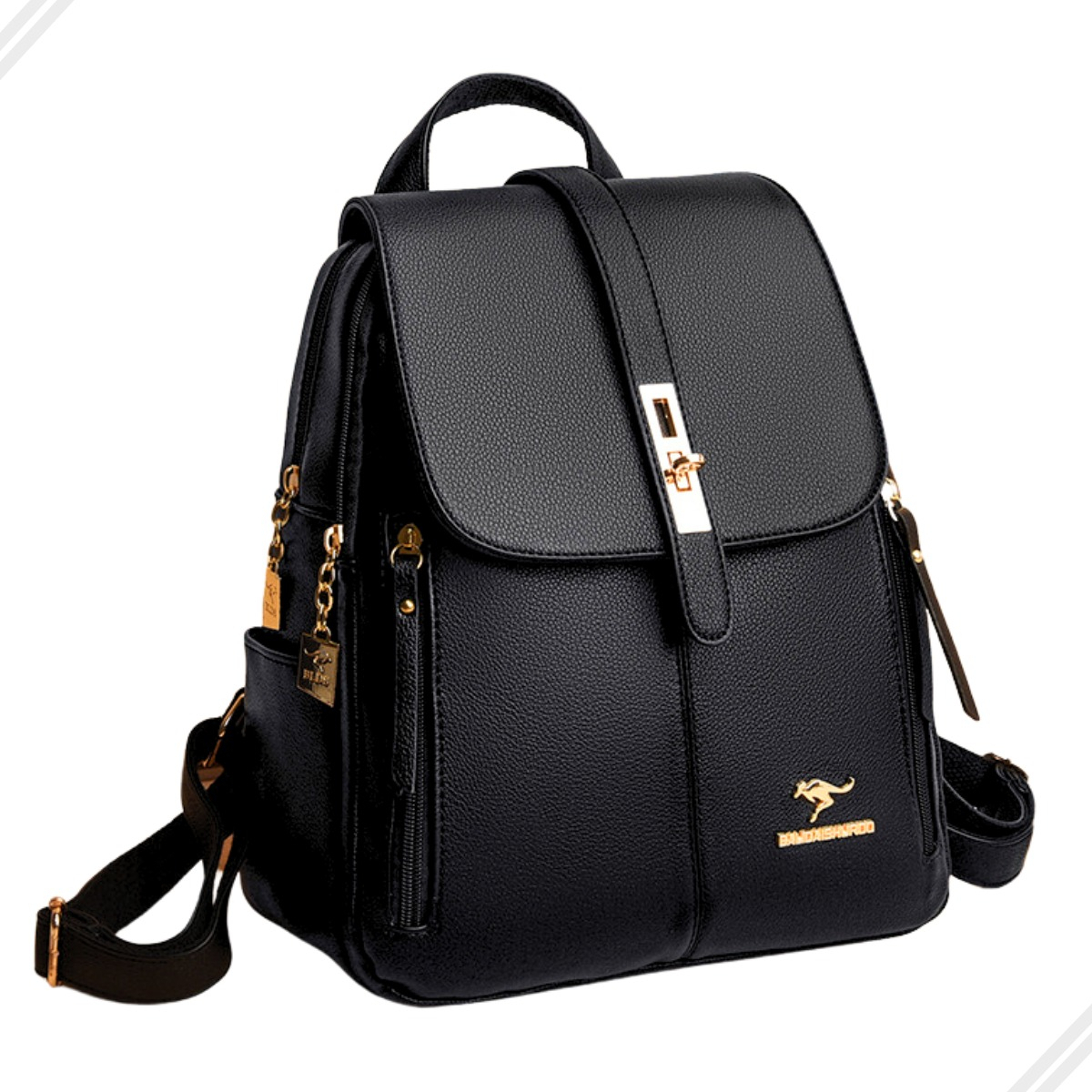Mochila Feminina de Couro PU Antifurto HUMITA 1