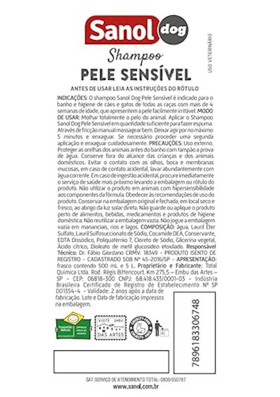 Shampoo Pele Sensível 2