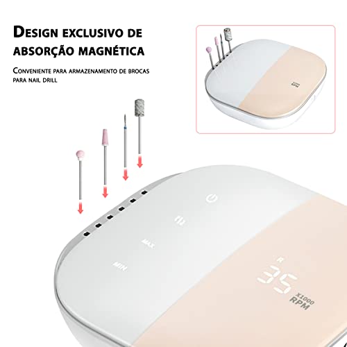 Lixadeira Motor Elétrica Unhas Nail Drill Digital 5