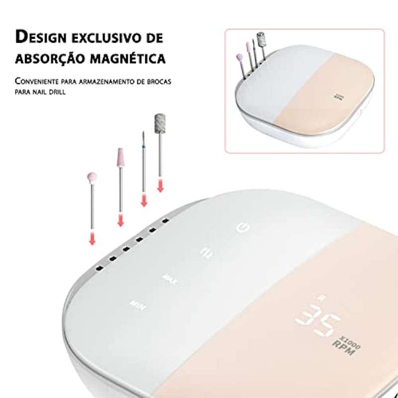 Lixadeira Motor Elétrica Unhas Nail Drill Digital 5