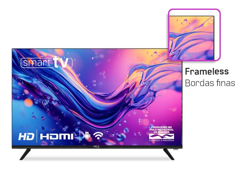 Smart TV HQ 32" HD Android 12 Frameless Slim 3