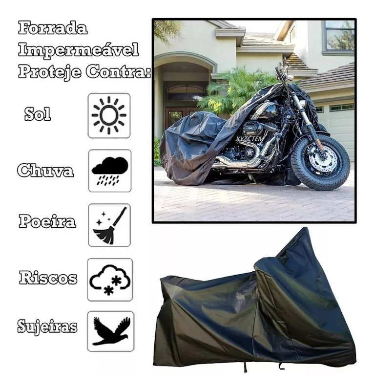 Capa de Cobrir Moto em Couro 2