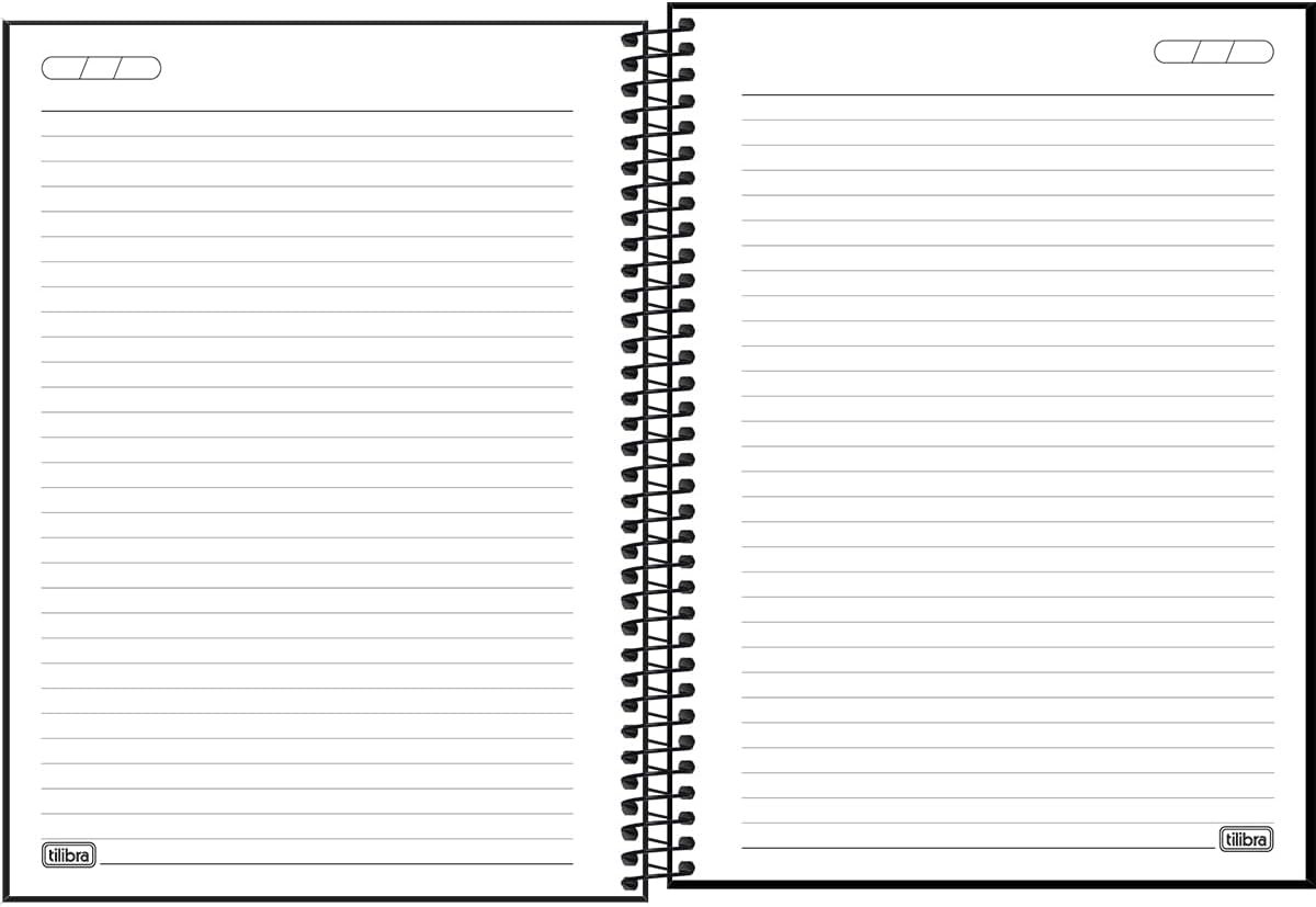 Caderno Espiral Capa Plástica Universitário Neon Preto 2