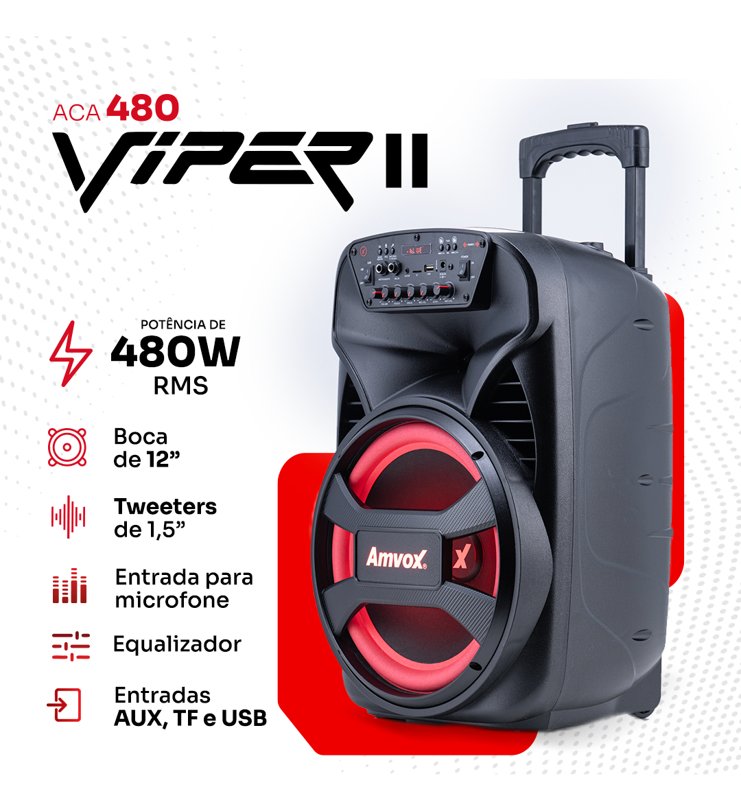 Caixa Amplificada ACA 480 VIPER II 2