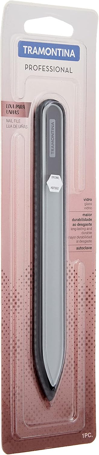 Lixa de Unha em Vidro com Capa Protetora de Veludo 2