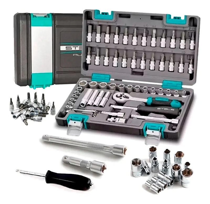 Kit de Ferramenta com Maleta 1/4 CRV 57 Peças Stels 1