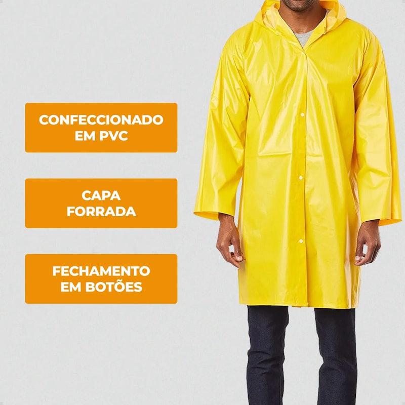 Capa de Chuva em PVC Forrada Total Capas 4