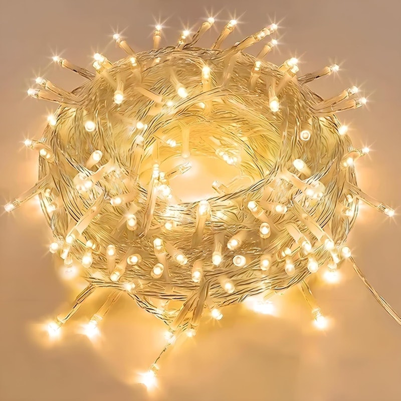 Cordão Pisca LED Branco Quente 10 m 1
