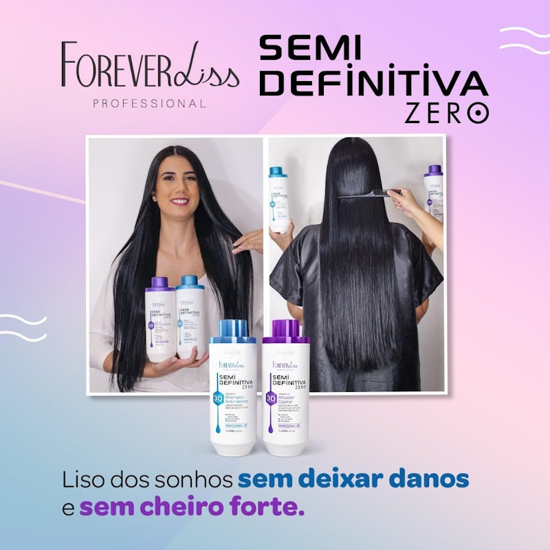 Kit Escova Semi Definitiva Zero 3D Forever Liss 4