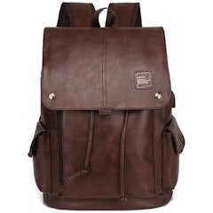 Mochila de Couro Executiva Notebook Estilosa Multifuncional