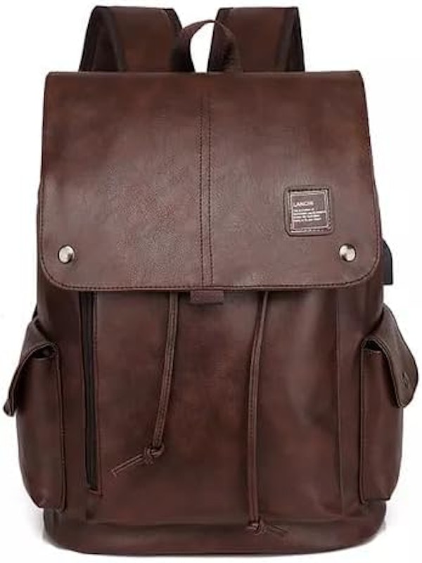 Mochila de Couro Executiva Notebook Estilosa Multifuncional 1
