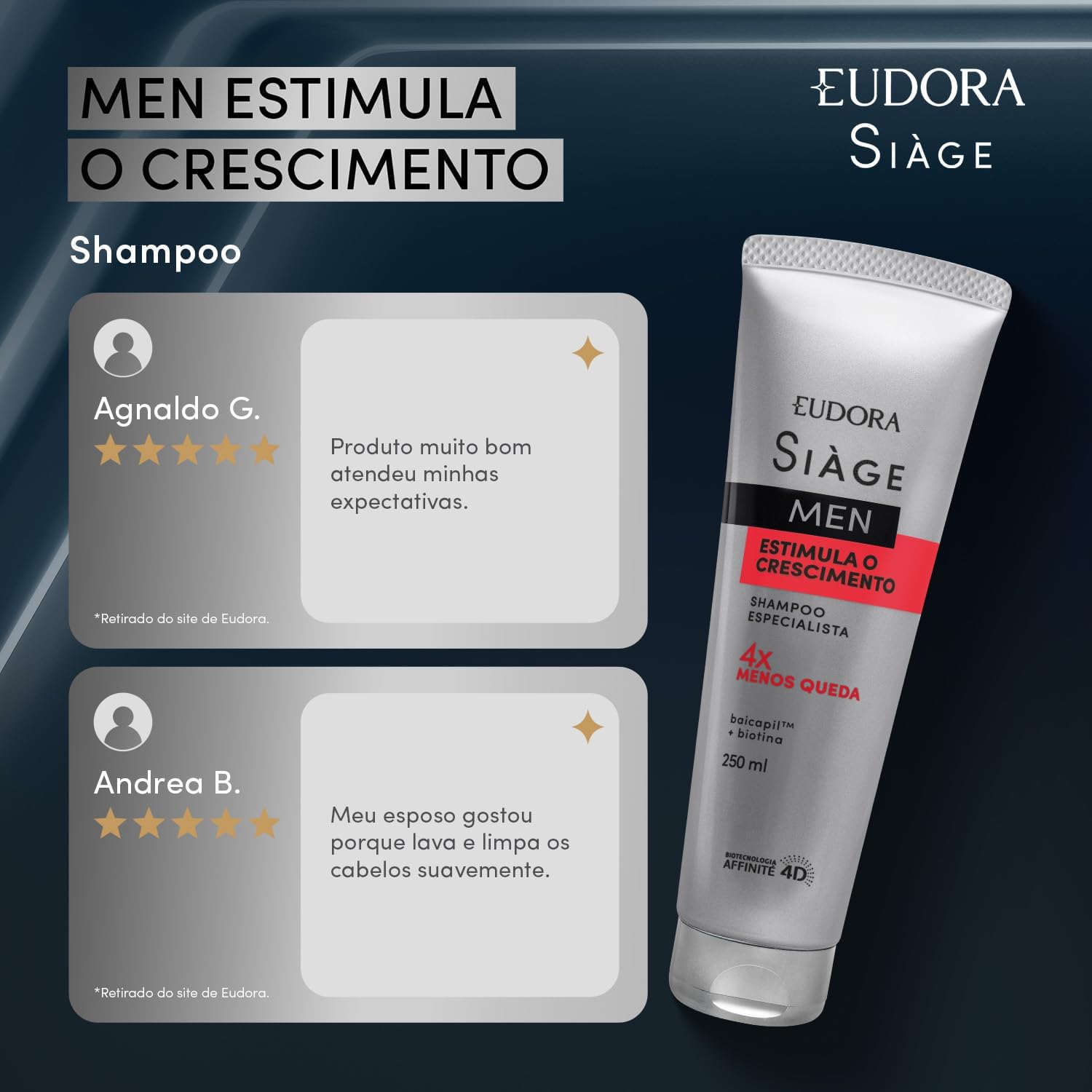 Shampoo Siàge Men Estimula o Crescimento  3