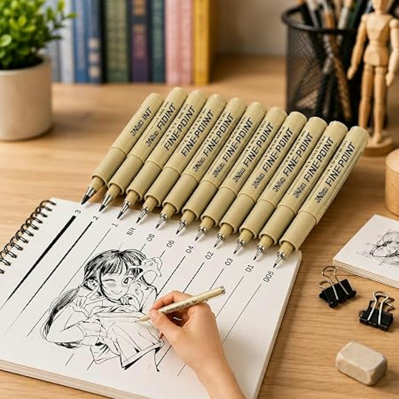 Kit 12 Canetas Nanquim E5Arte 1