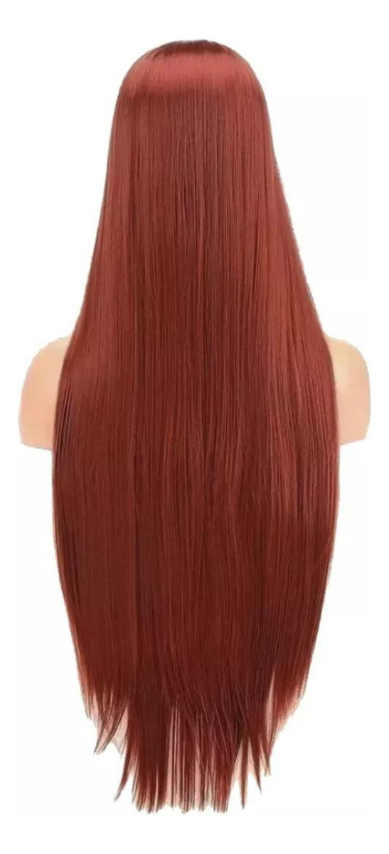 Peruca Ruiva Cabelo Longo Liso Orgânico Cacalee 2