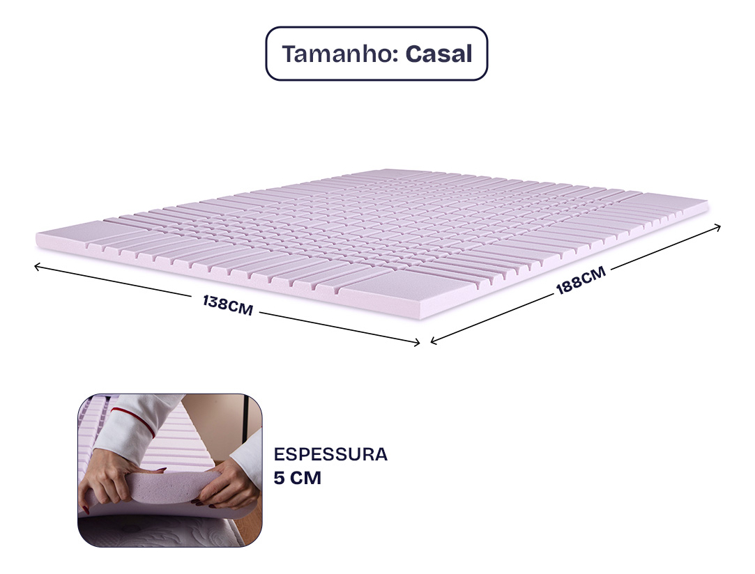 Pillow Top Casal Anatomic High Resilience Espuma Premium BF Colchões 5