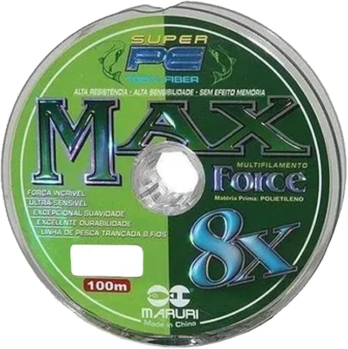 Linha de Pesca Multifilamento Max Force 8X Verde Carretel 2
