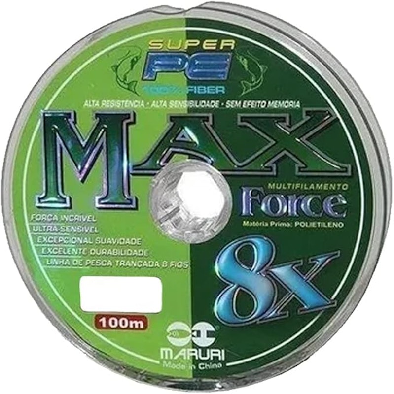 Linha de Pesca Multifilamento Max Force 8X Verde Carretel 2