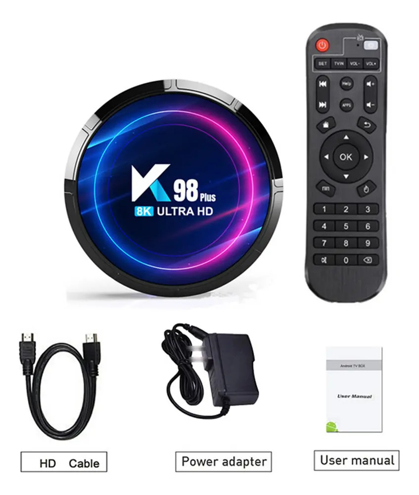K98 Plus 4k 8k Caixa de TV Inteligente Android 2024 4