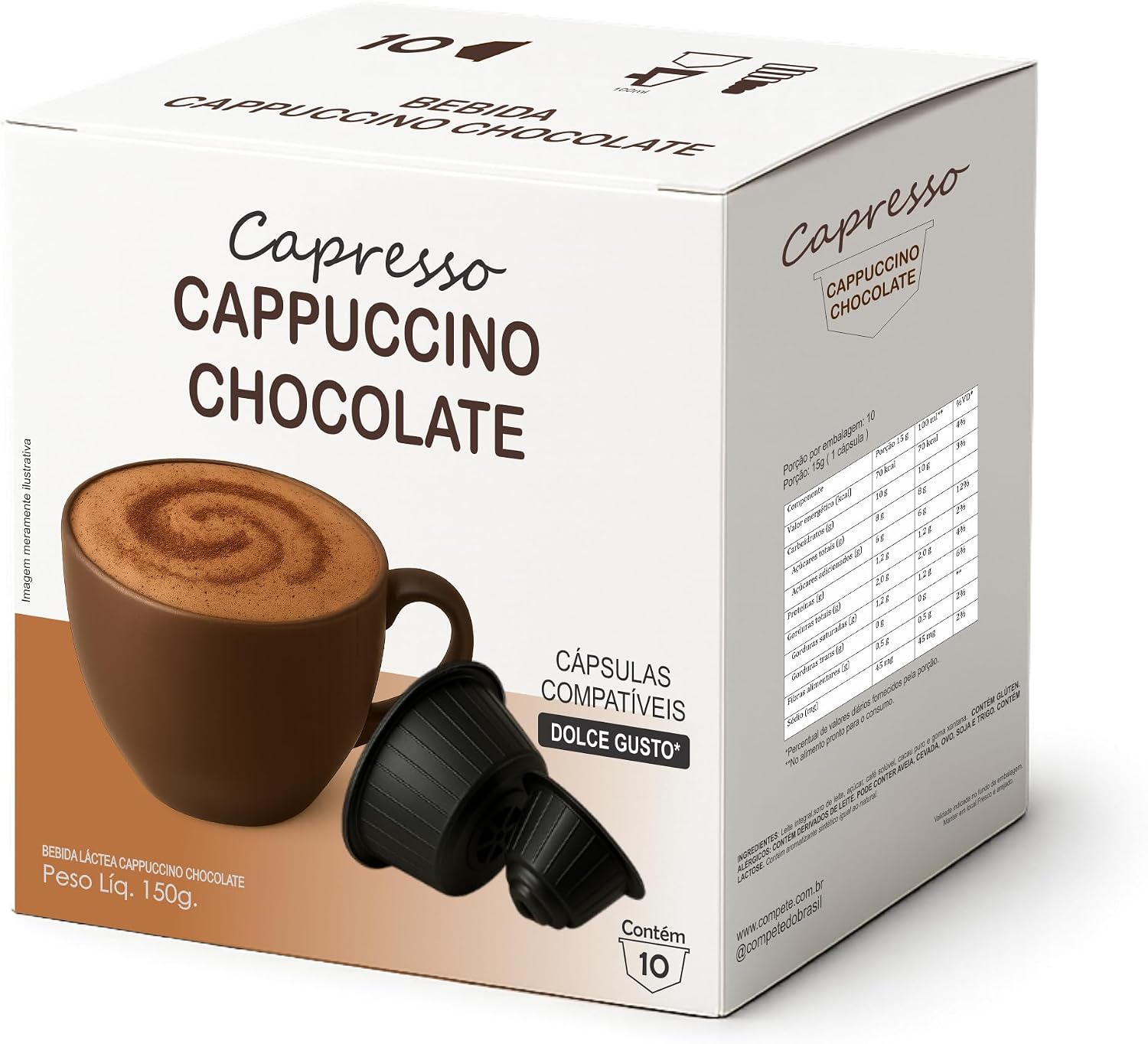 Capresso Cappuccino Chocolate Cápsula Compatível com Dolce Gusto 1