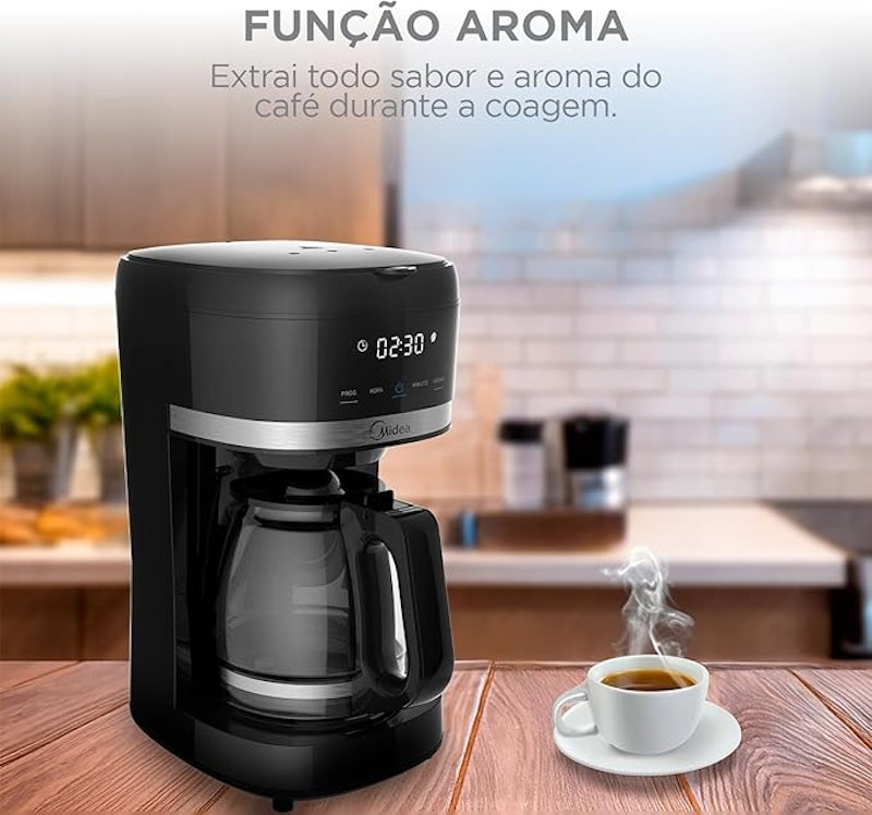 Cafeteira Elétrica Preta 1,5 L Digital 4