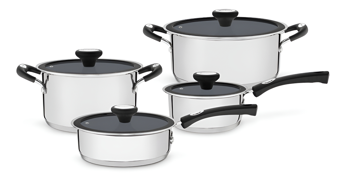 Jogo de Panelas Tramontina Solar Ceramic em Aço Inox 4 Peças 1