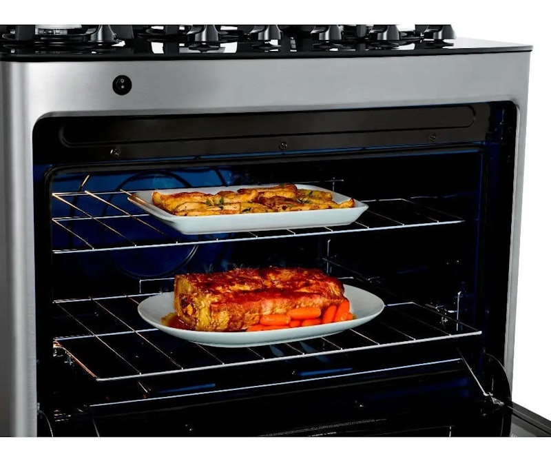 Fogão Consul 5 Bocas Cor Inox com Mesa de Vidro e Grade de Ferro Fundido 5