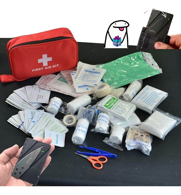 Kit Bolsa Primeiros Socorros 180 Pçs Sobrevivência 2