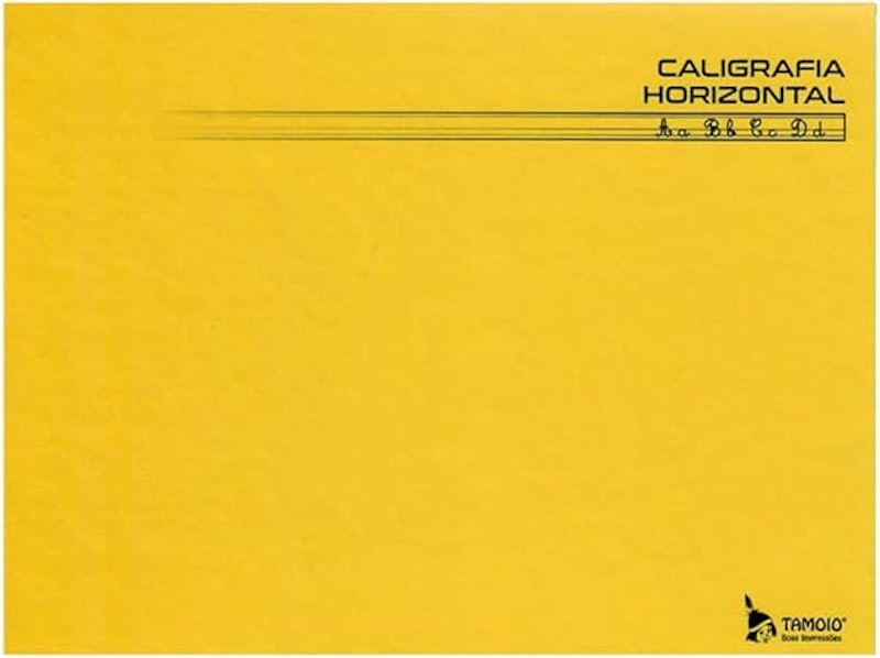 Caderno de Caligrafia Brochura Tamoio Capa Dura Amarelo 1